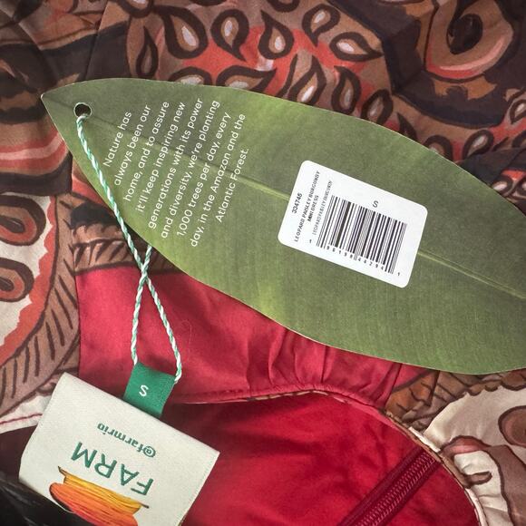 Farm Rio Leopard Paisley Mini Dress in Burgundy - Picture 7 of 7